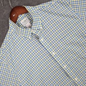 LL Bean Traditional Fit Short Sleeve Plaid Button Down Shirt Men Size M